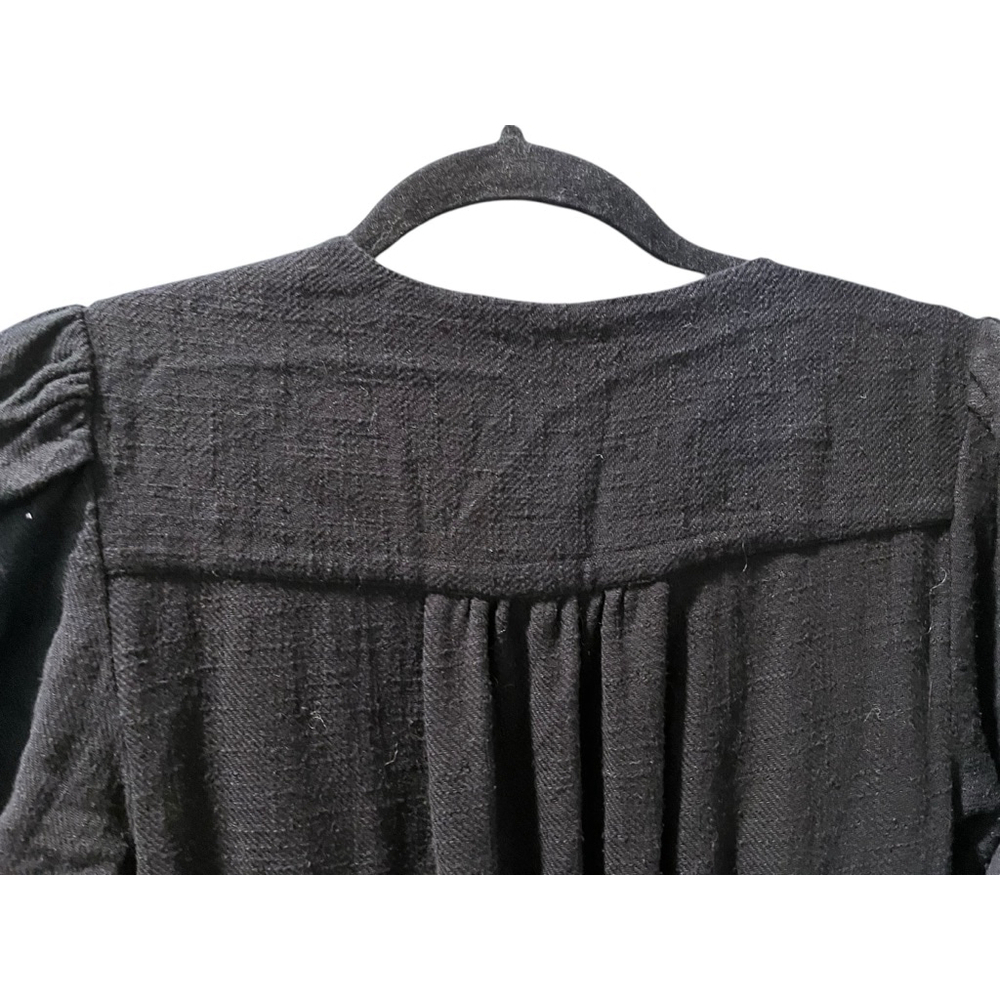 Free People Love Of My Life Black Midi Button Down Dress Size XS Cotton $108 - Picture 9 of 9